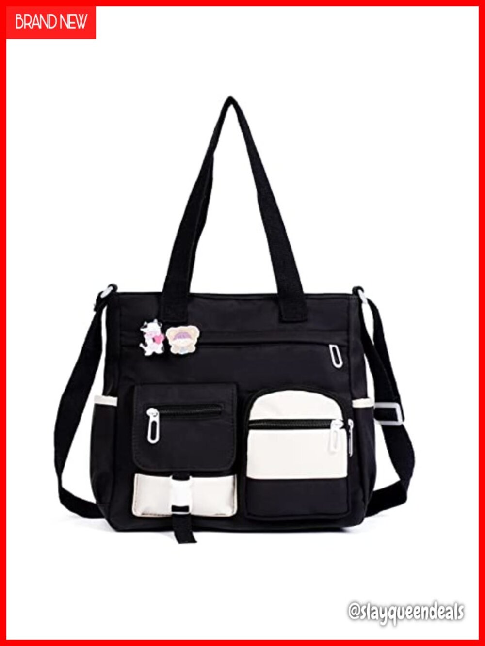 Kawaii Messenger Bag Nylon Crossbody Purse for Teen Shoulder Tote